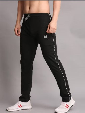 Men's Black Regular Fit Track PaLowernts Stylish Sports