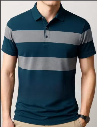 Polo neck casual half sleeve striped tshirt for men combo pcs of 2