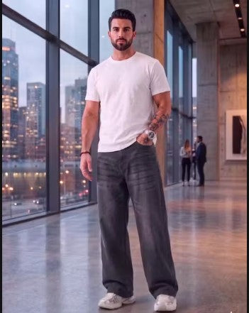 Loose Fit Men's Denim Jeans