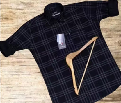 Men's Premium Cotton Casual Shirt - Black