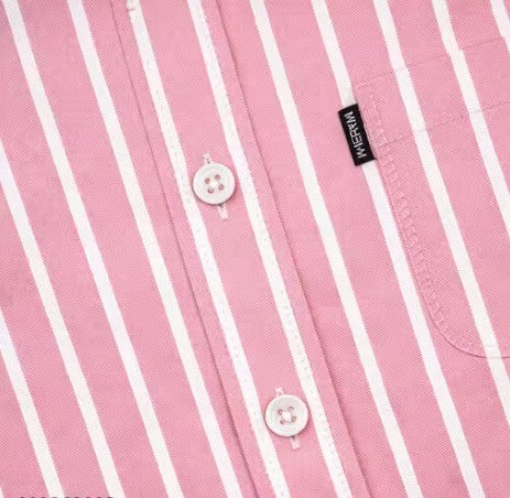ELAMBA MEHRAT Men's Premium Lining Pink Cotton Blend Shirt